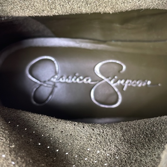 Jessica Simpson Dacia Green Suede Ankle Boots 7 - Picture 6 of 7